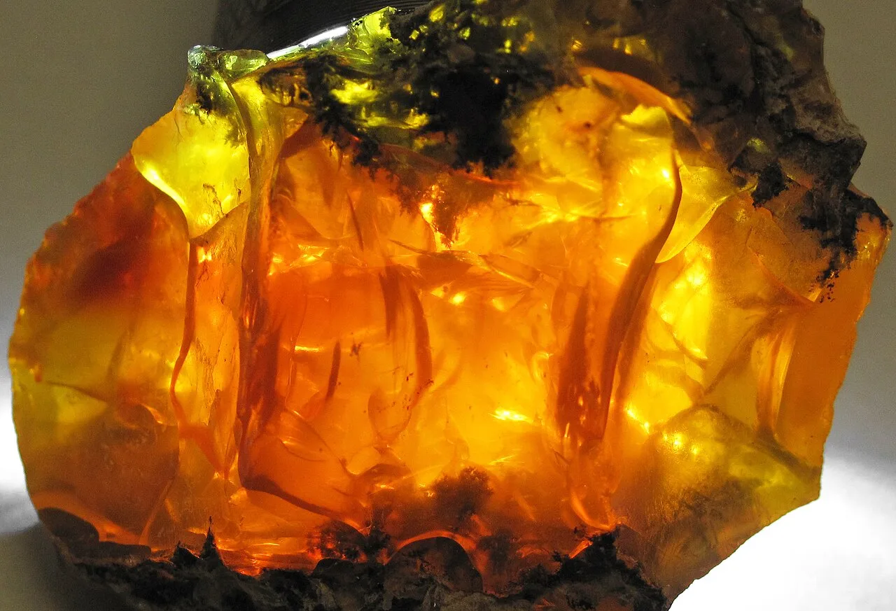 Fire opal in matrix found at Juniper Ridge, Lake County, Oregon